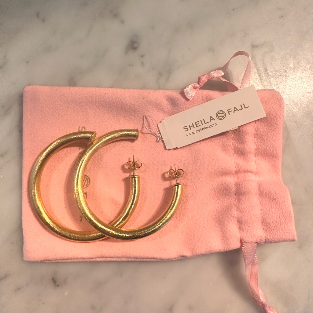 Sheila Fajl Gold Hoop Earrings 50$